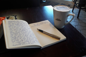 Picture of writing and coffee mug