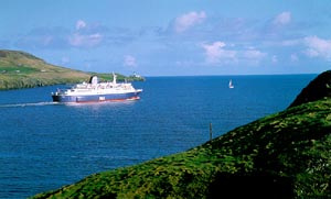 Ferry leaving Shetland